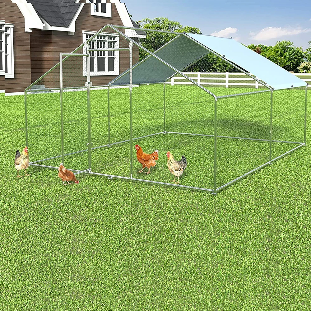 Extra Large Metal Chicken Coop Poultry Cage Hen Run House