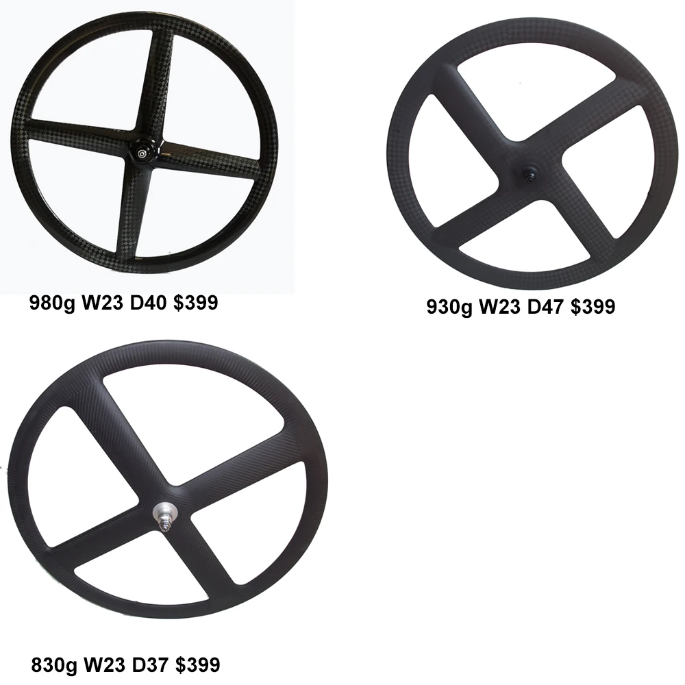 Pro Carbon Wheels 4 Spoke Bicycle Wheel Track/Road Time Trial Disc brake Wheelset  700c bike carbon four spokes Wheels