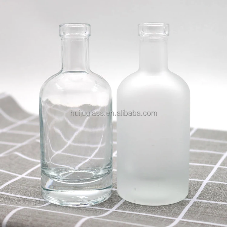 100ml 200ml 375ml 500ml 750ml 1000ml Luxury clear cork top liquor spirits rum vodka whiskey tequila gin glass bottles