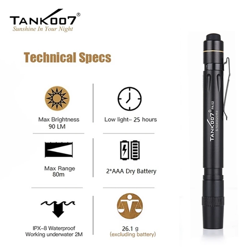 Tank007 custom flash light pen light for nurses doctors