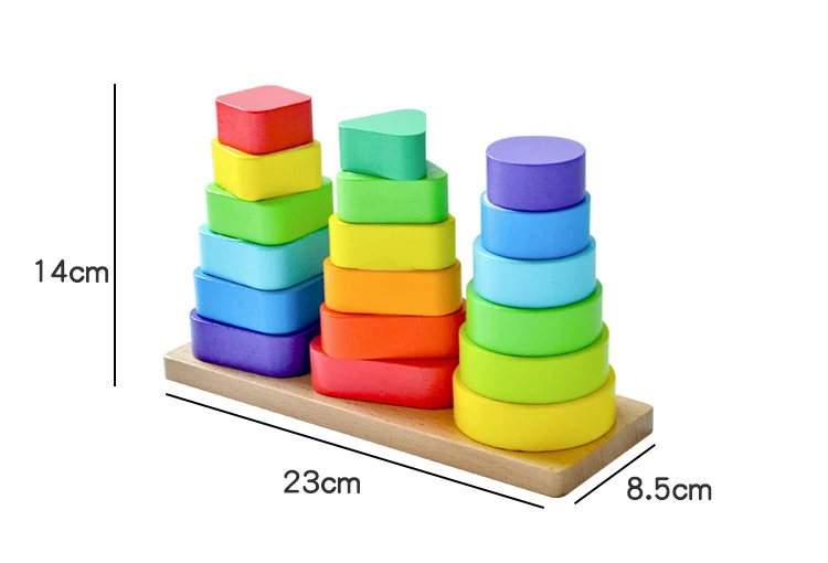 Wooden Stack Toys Set Rainbow 2022 Wooden Other Educational Toys  educational toys for kids 9 Kg 25*44*29 Cm