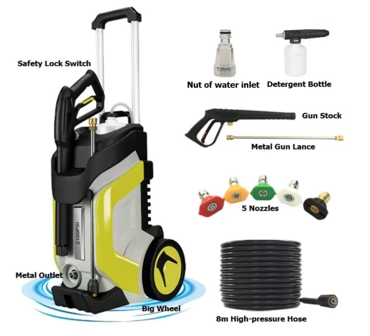 Electric Power Water Car Wash Machine Automatic 180Bar High Pressure Washer