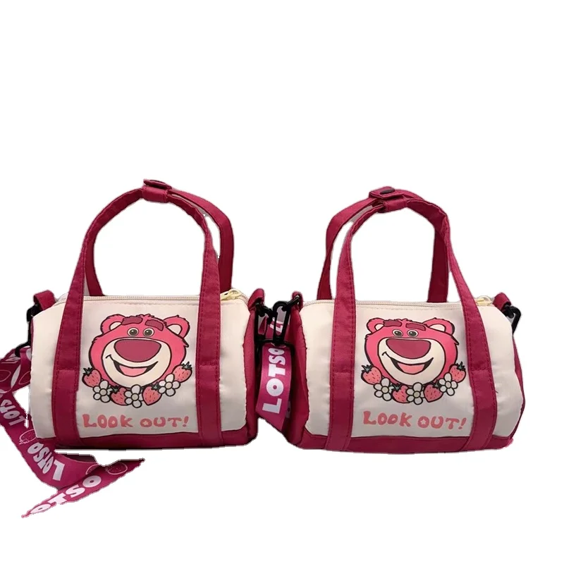 New Style Summer Canvas Small Bucket ins All-Match Cute Bear Soft Cute Girl  Portable Storage Bag Gift