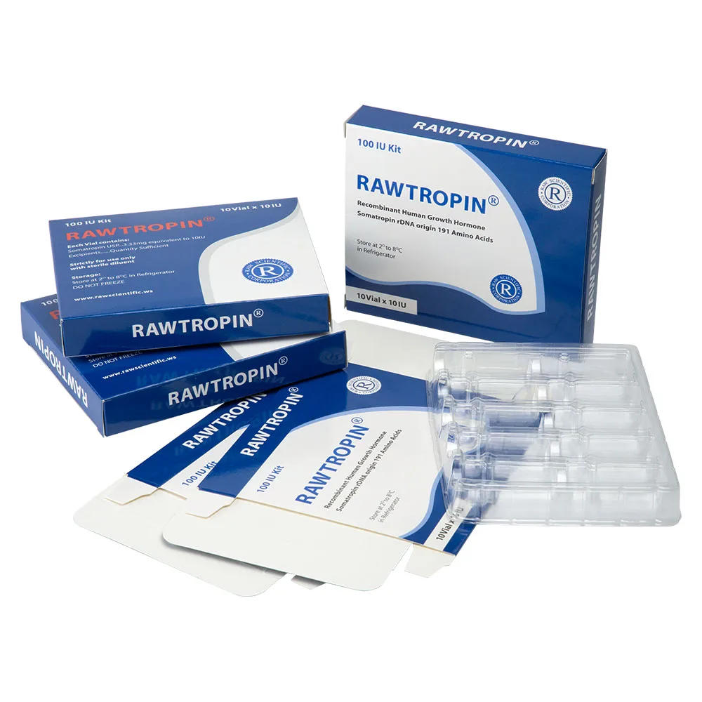 Very popular style somatropina  plastic tray 2ml vial label custom hgh packaging boxes