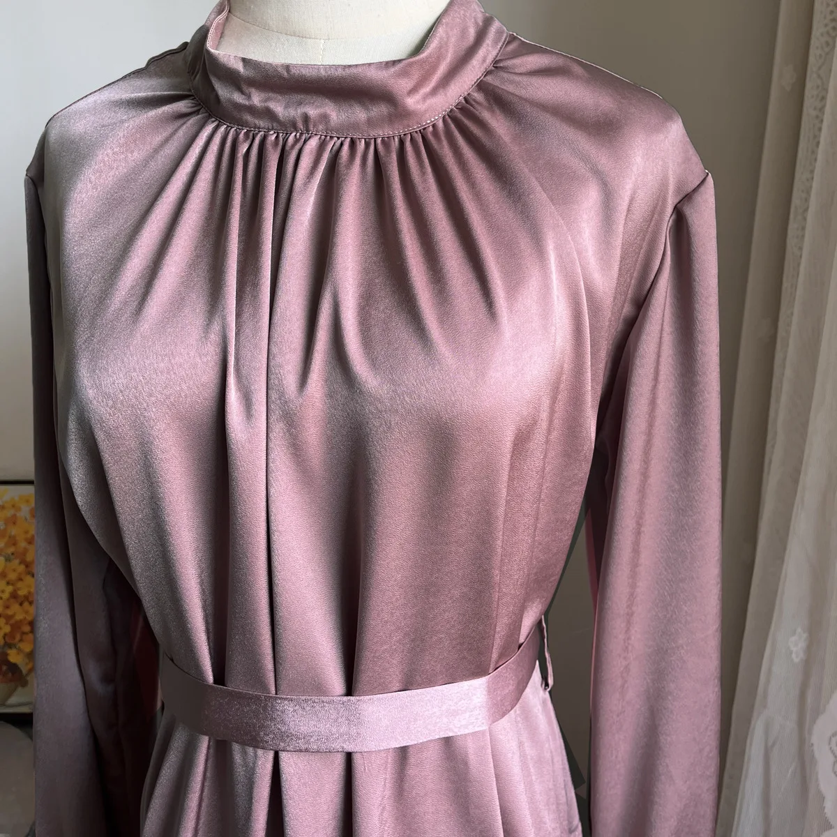 Wholesale 2024 Design Turkish Dubai Abaya  Islamic Clothing Muslim Dress Women Luxury Abaya Modest Evening Dress Satin Abaya