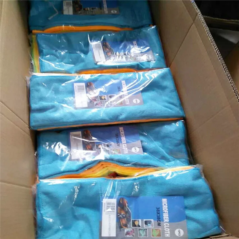 40X40 80 Polyester 20 Polyamide Clean Microfiber Cleaning Cloth Kitchen Car Wash Microfiber Towel For Washing Car