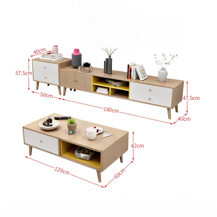 living room set new design two door  wooden  legs LED Tv cabinet