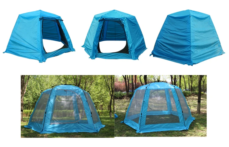 Promotion 4-6 person double layers automatic huge glamping party tent igloo camping tent