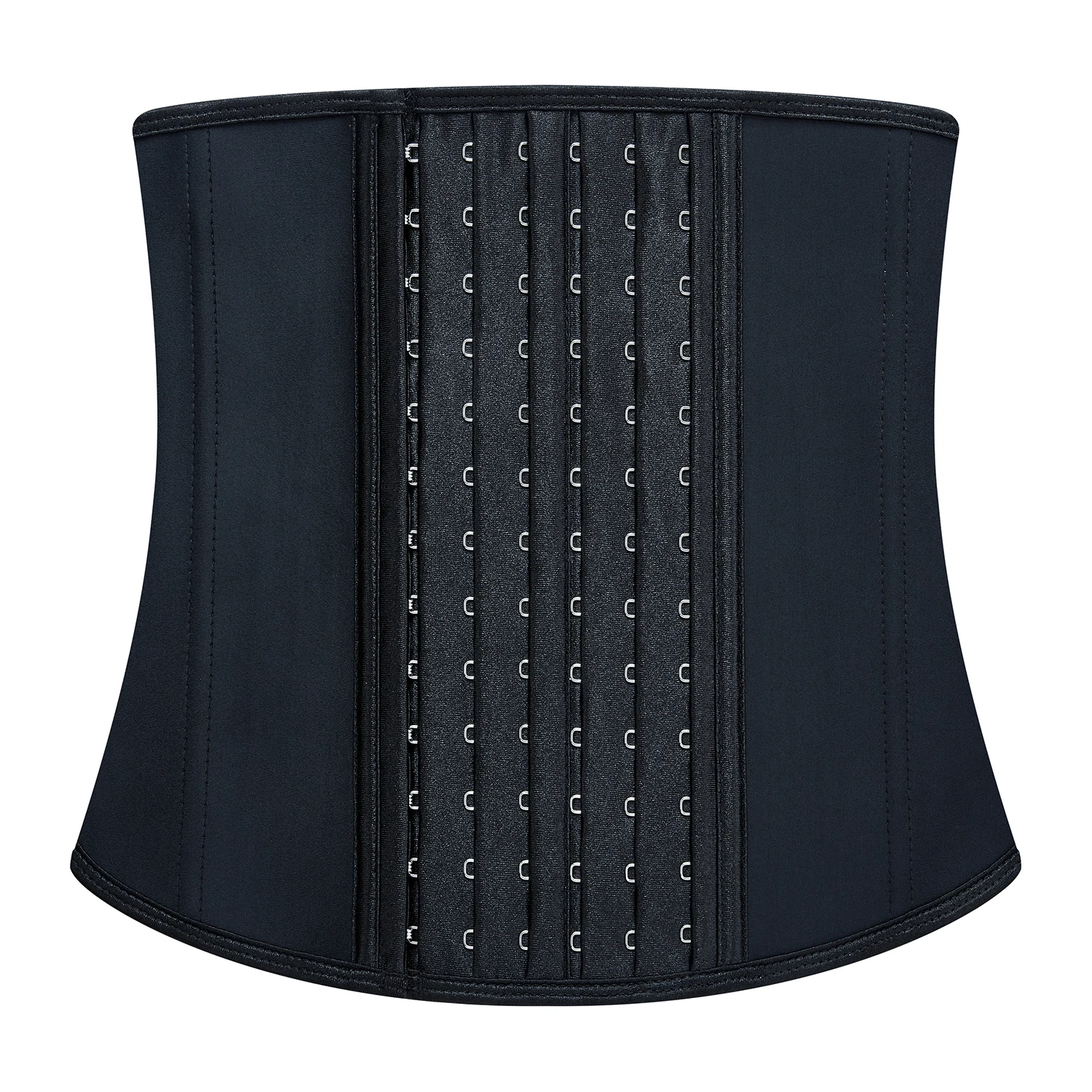 Wholesale Custom Logo 9 Steel Boned Tummy Trimmer Corset Women Latex Compression 6 Big Hooks Sweat Waist Trainer