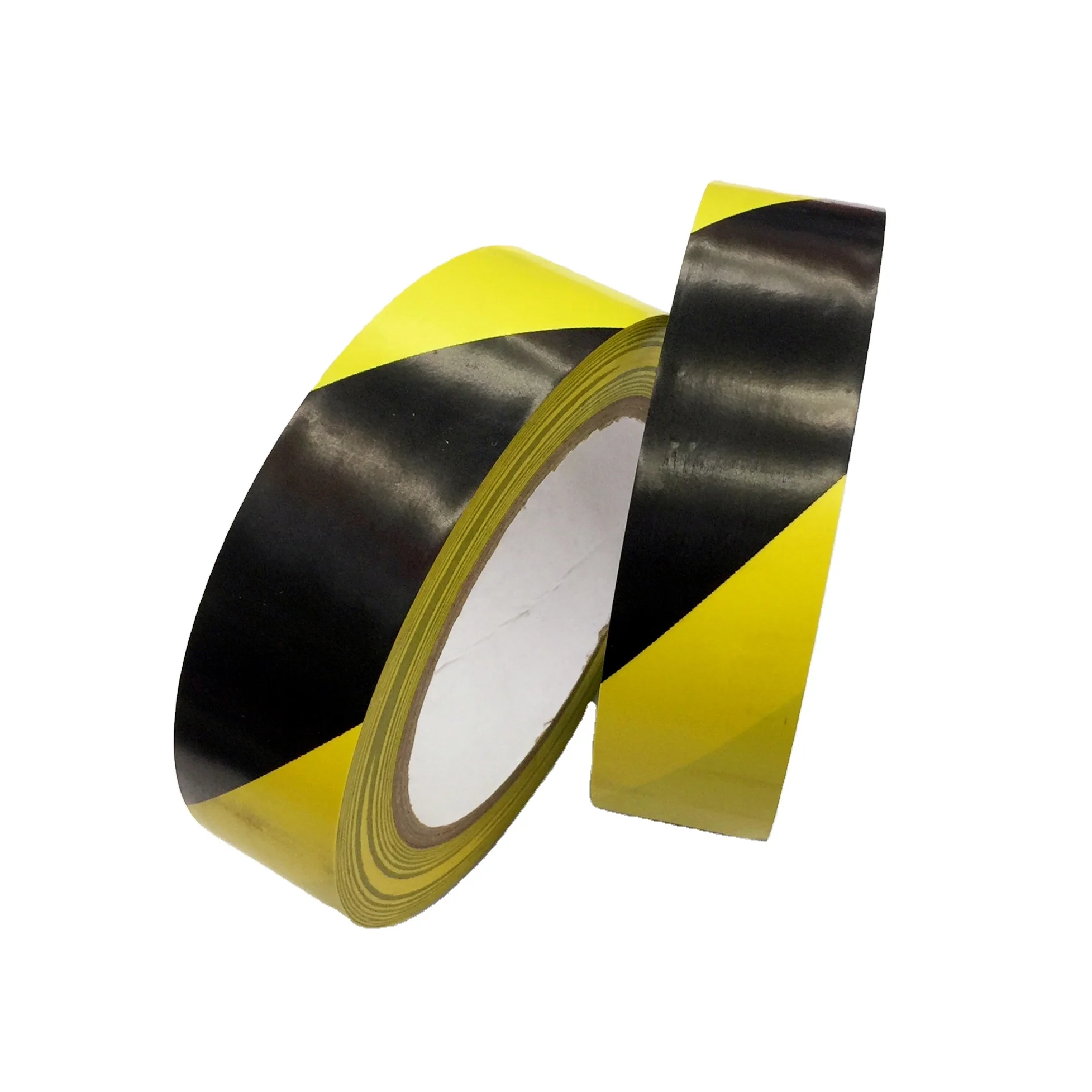 Good Adhesion Black and Yellow PVC Walk Safety Adhesive Tape High Quality Danger Warning Tape
