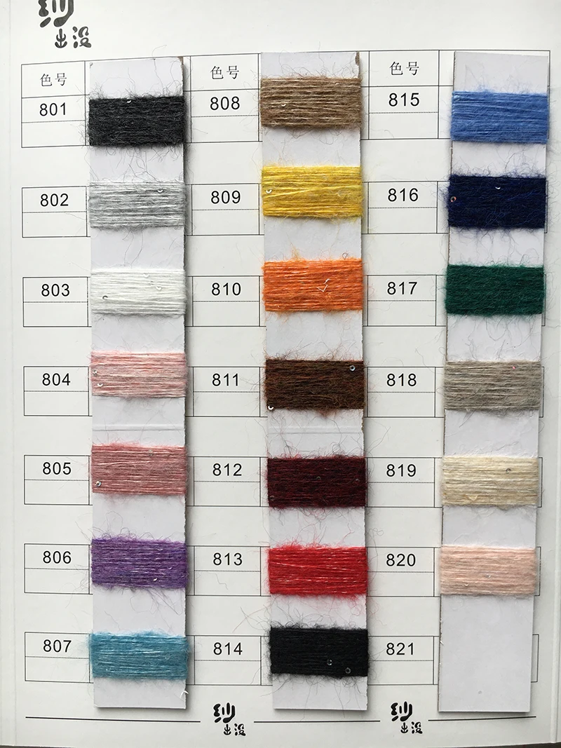 Factory Direct Sale Multicolore Fancy Mohair Blended Merino Wool Sequin Yarn For Mohair Cardigan