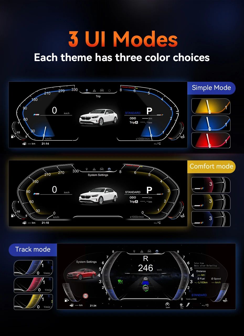 Lcd Linux System Digital Dashboard Panel Instrument Cluster Car Speedometer For BMW 4 Series F32/F33/F36 2013-2020 NBT/EVO