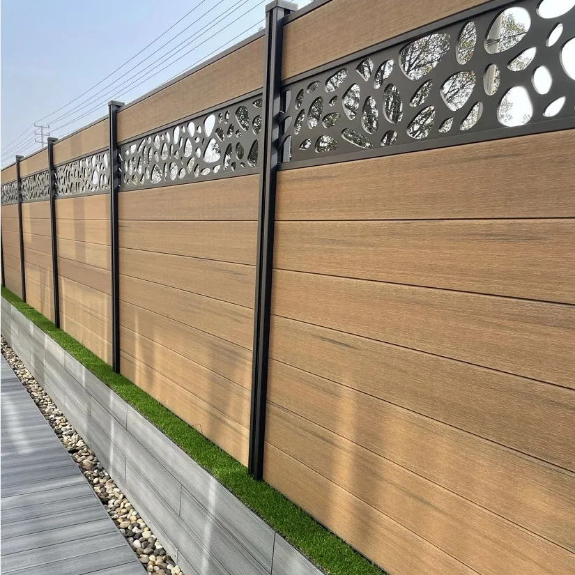 Extrusion WPC Fencing Wood Plastic Composite Railing for Garden Fencing