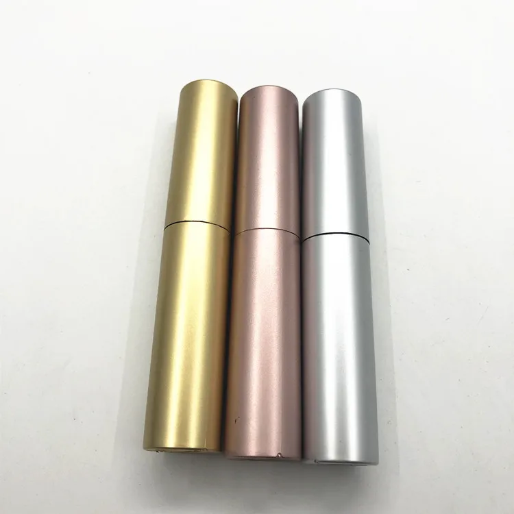 8ML luxury gold empty eyeliner bottle container with brush eyelash growth liquid tube