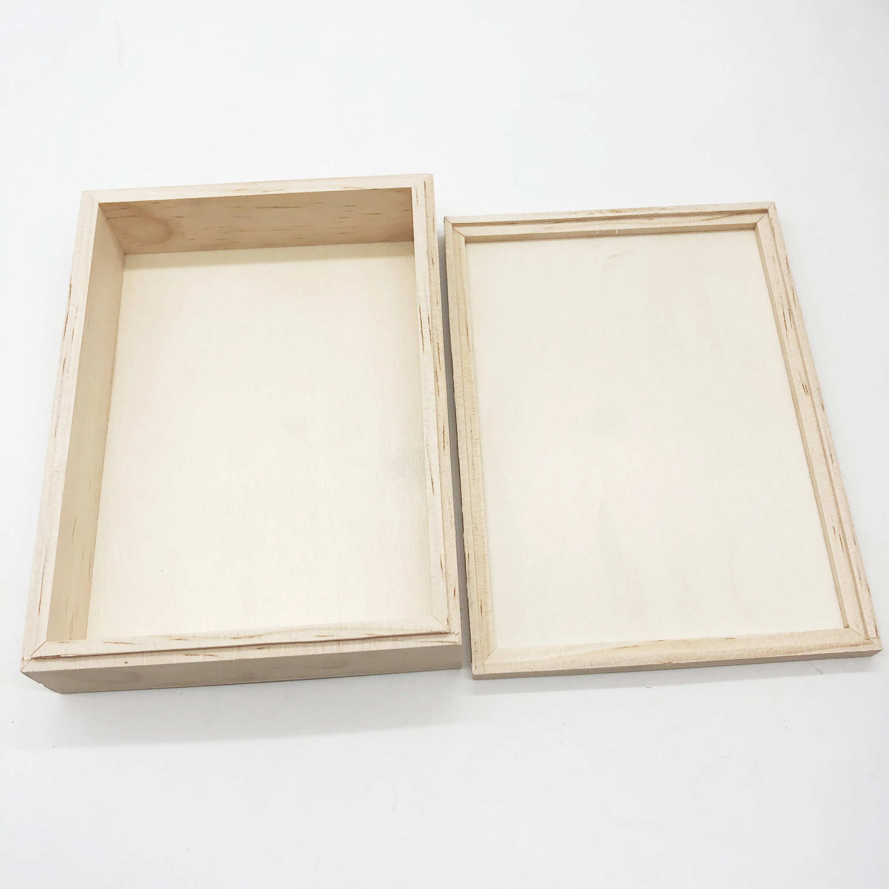 
Wholesale cheaper unfinished wooden gift box,customer design size wooden box 