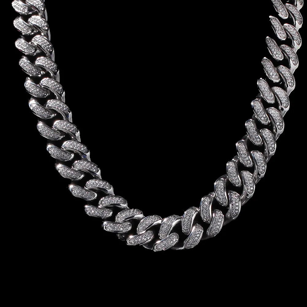 Beiyan jewelry wholesale new product ideas luxury 20mm fashion hip hop mens iced out diamond jewelry stainless steel necklace