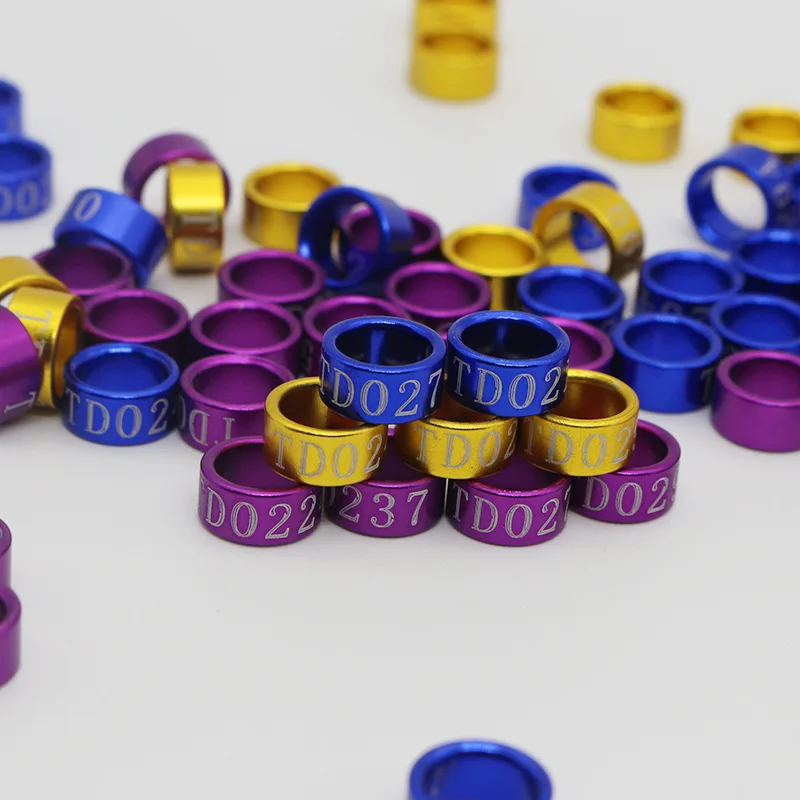 Manufacturer DIrect Selling Custom Aluminium Outdoor Flying Training Identification Foot Number Ring Bird Ring Pigeon Leg Bands