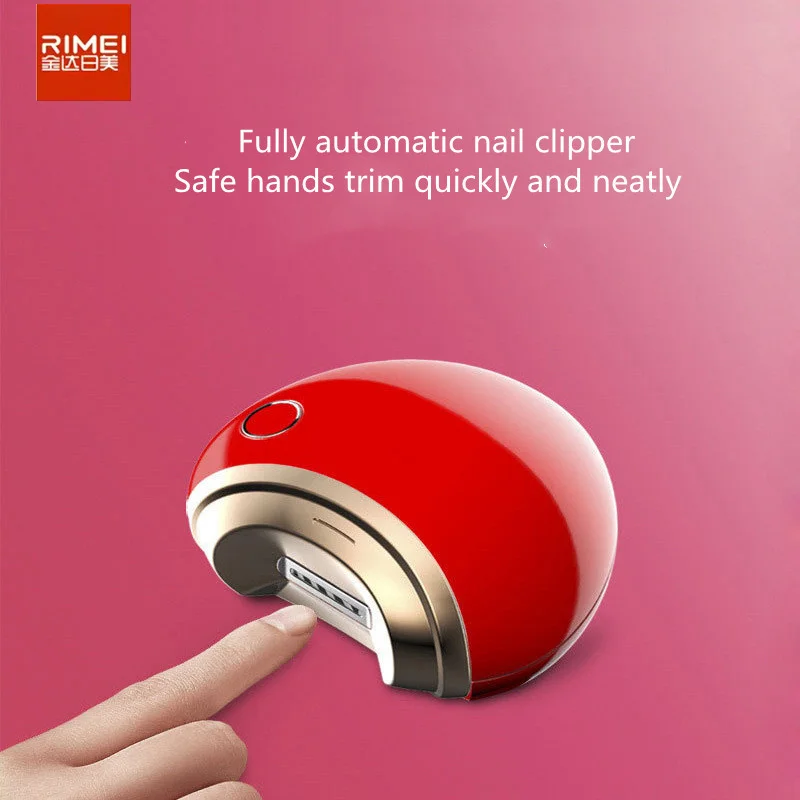 RIMEI Professional Nail Cutter  Electric Babe Care Nail Clipper For Baby Safe Kids Moon Shape Nail Trimmer
