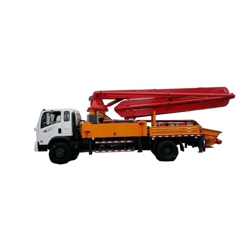 trailer Isuzu Chassis 55m second hand open hydraulic system urban construction cement mixer truck concrete pump