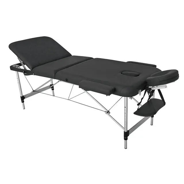 High quality factory wholesale 3 section aluminum massage table salon beauty bed
