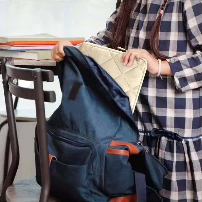 Customized Soft Portable Nylon Zipper Laptop Case Cover Outdoor Office Use Protective Storage Bag for Tablet