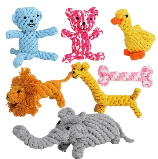 Pet Dog Puppy Cat Chewing Rope Cotton Knot Dental Teeth Cleaning Chew Dog Rope Toys