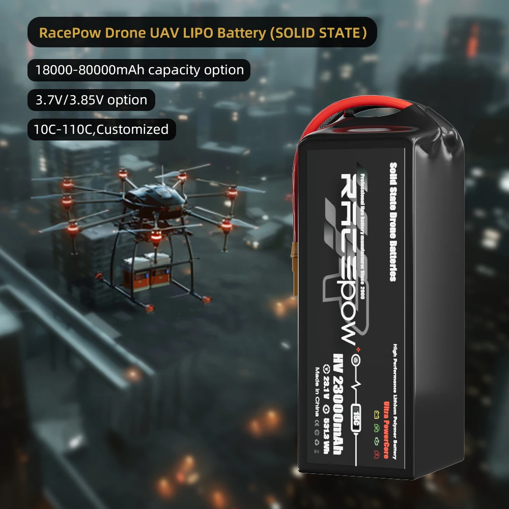 6S/12S 15C 22.2V 40000mAh 12000mAh 16000mAh 23000mAh 30000mAh Lipo Battery Drone Battery