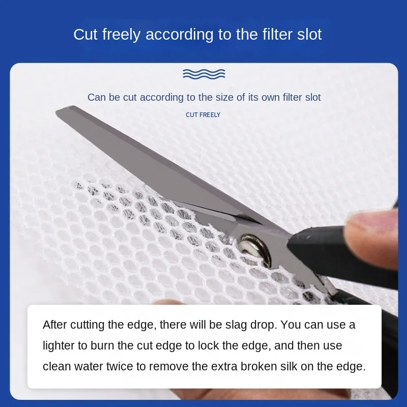 Durable hydrophobic cotton aquarium filter media anti-clogging fish tank filter cotton washable fish tank accessories