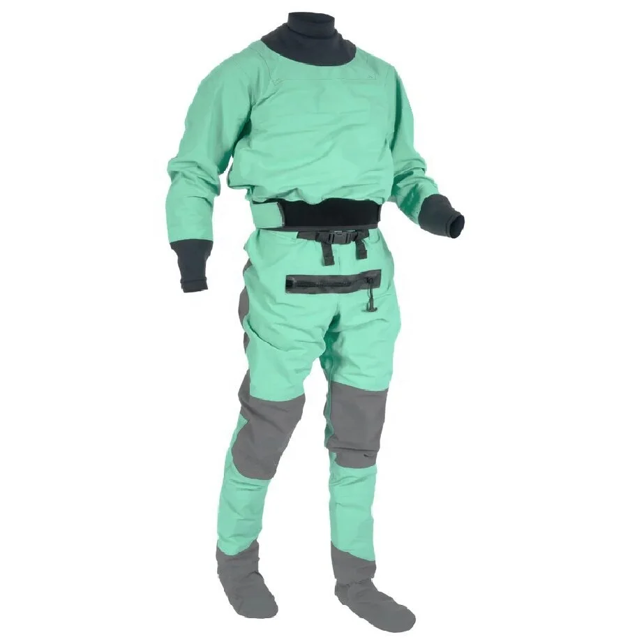 A very beautiful lake green drysuit winter sailing dry suit kayak dry suit