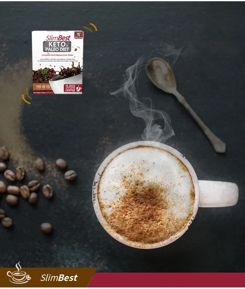Лучший чай для похудения keto coffee paleo диетическая пища сменный встряхивающий супер зеленый детоксикационный травяной веганский мгновенный кофе потери веса