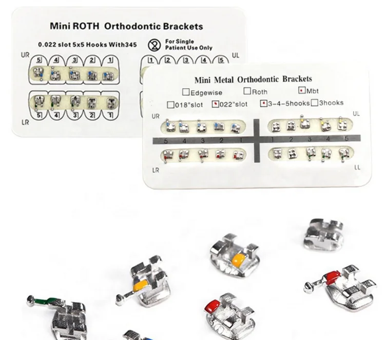 High Quality Dental Material Metal Bracket 018/022 Slot Metal Braces Bracket with Cheap Price