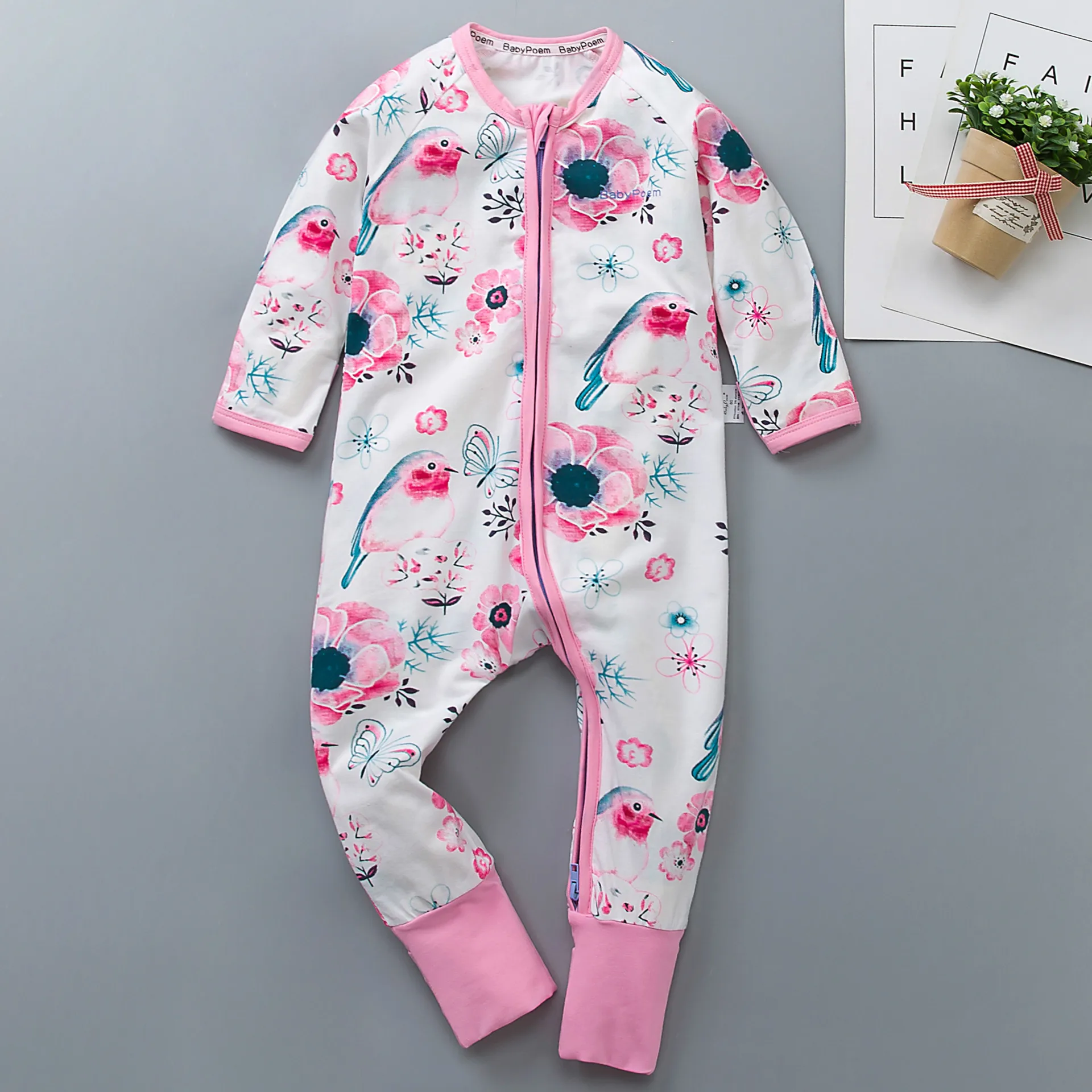 Комбинезон для детей S12276B, хлопковая одежда для младенцев с изображением сказок, комбинезоны, одежда для маленьких мальчиков с длинными рукавами, одежда для маленьких девочек