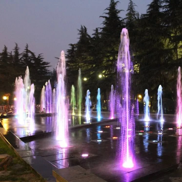 
Public Area Children Playing Underground Dry Deck Nozzles LED Lighted Music Floor Fountain Interactive 