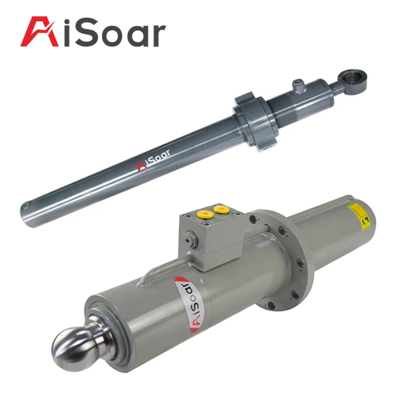 Tractor Loader Double Acting Hydraulic Cylinder with Flange Mounts for Sale