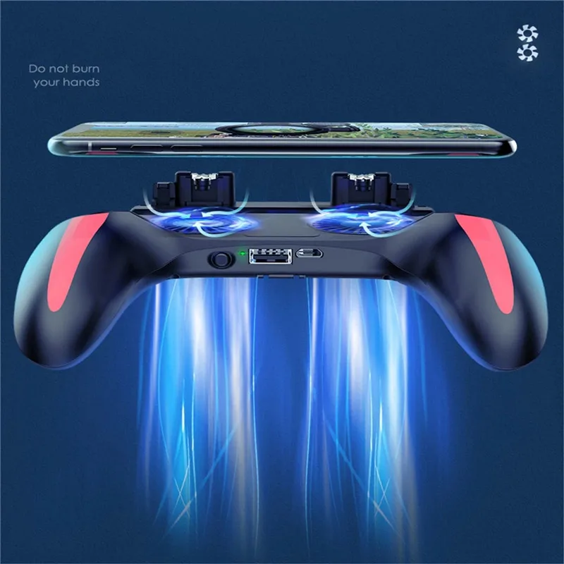 NEW H10  Gaming GamePad Double Cooler Cooling Fan with Trigger Mobile Game Controller Gamepad Joystick