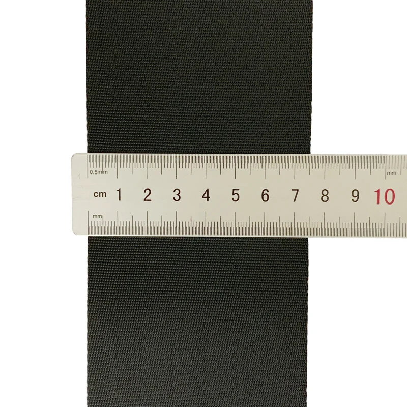 Jinsha Textile 7.5cm  Black Nylon Plain Webbing Xikeng Webbing with Ultra-wide Webbing Widened and Thickened