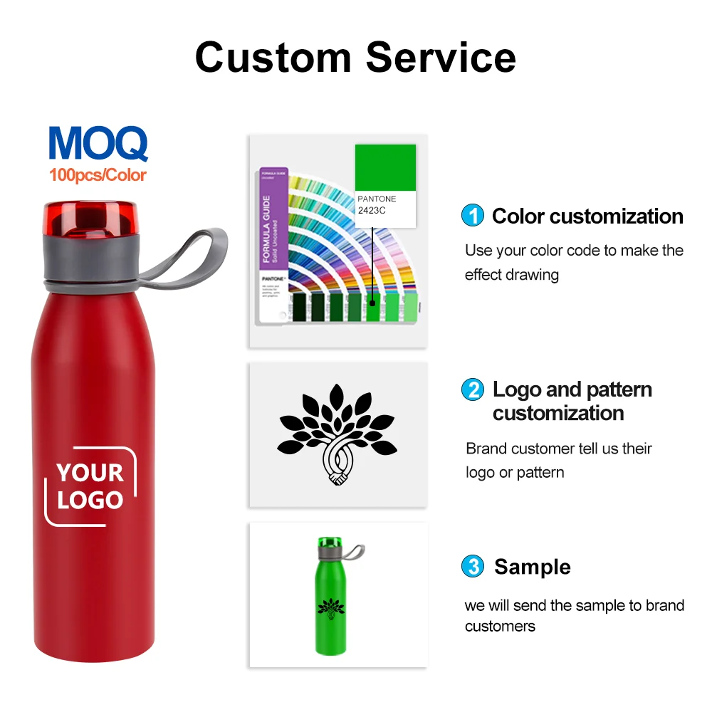 Wholesale 600ml Advertisement Aluminum Drinking Sports Water Bottle