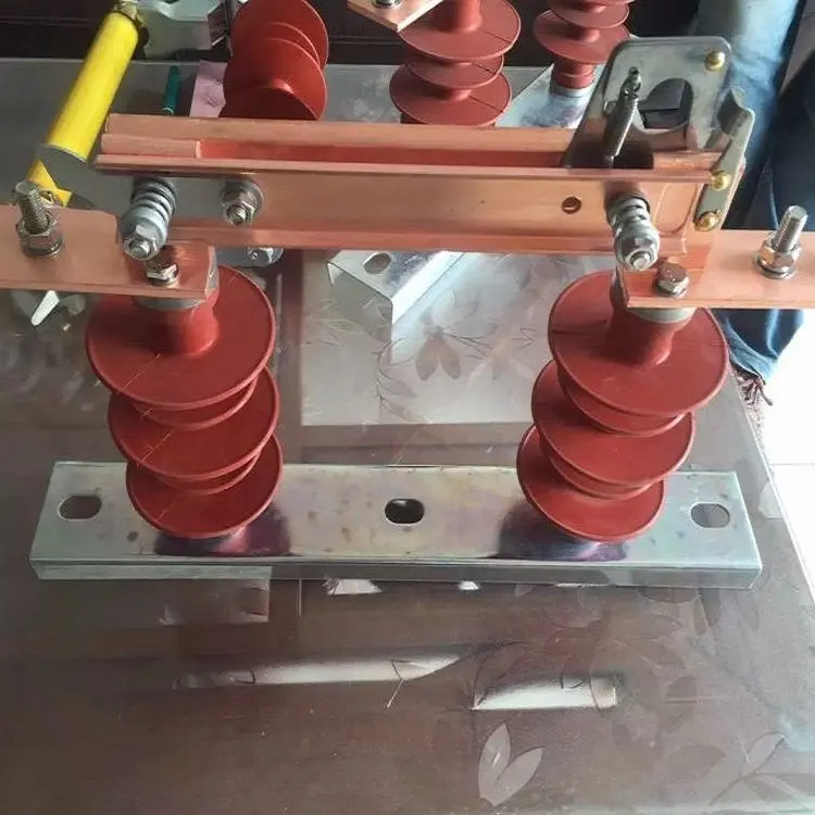 Outdoor composite silicone high voltage isolation switch with other electrical equipment