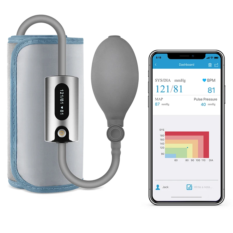 Viatom Wellue AirBP Plus Upper Arm BP Monitor Wireless Blood Pressure Monitor Sphygmomanometer Blood Pressure Cuff