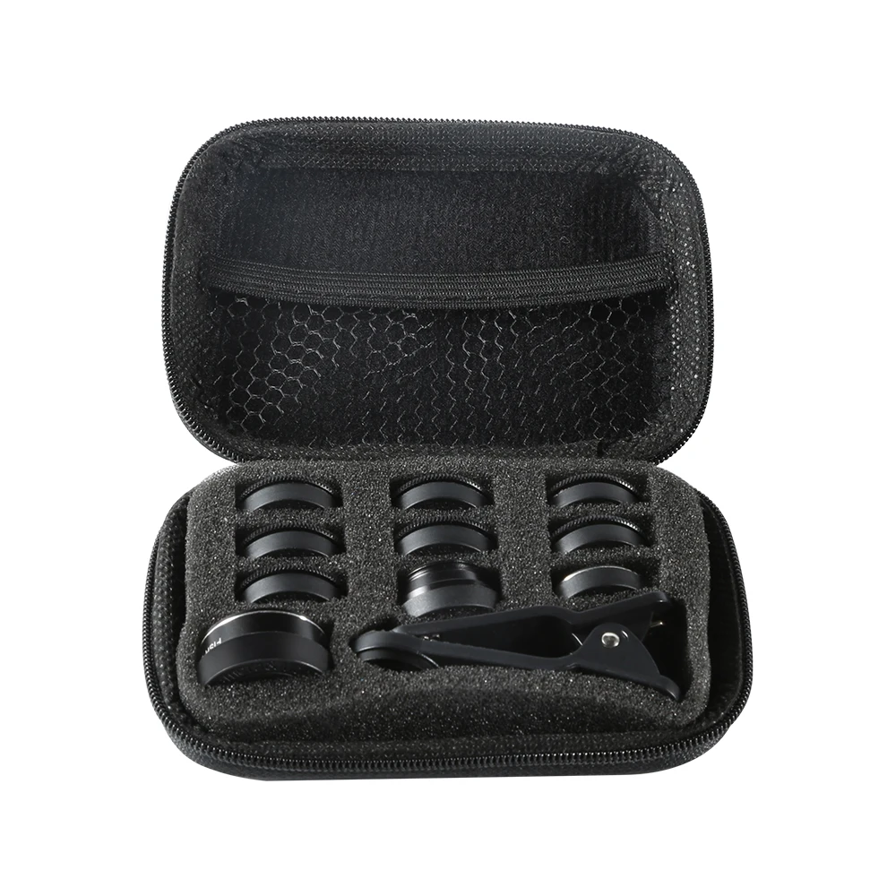Mobile Phone lens set 10in1 include Fisheye lens and Macro lens