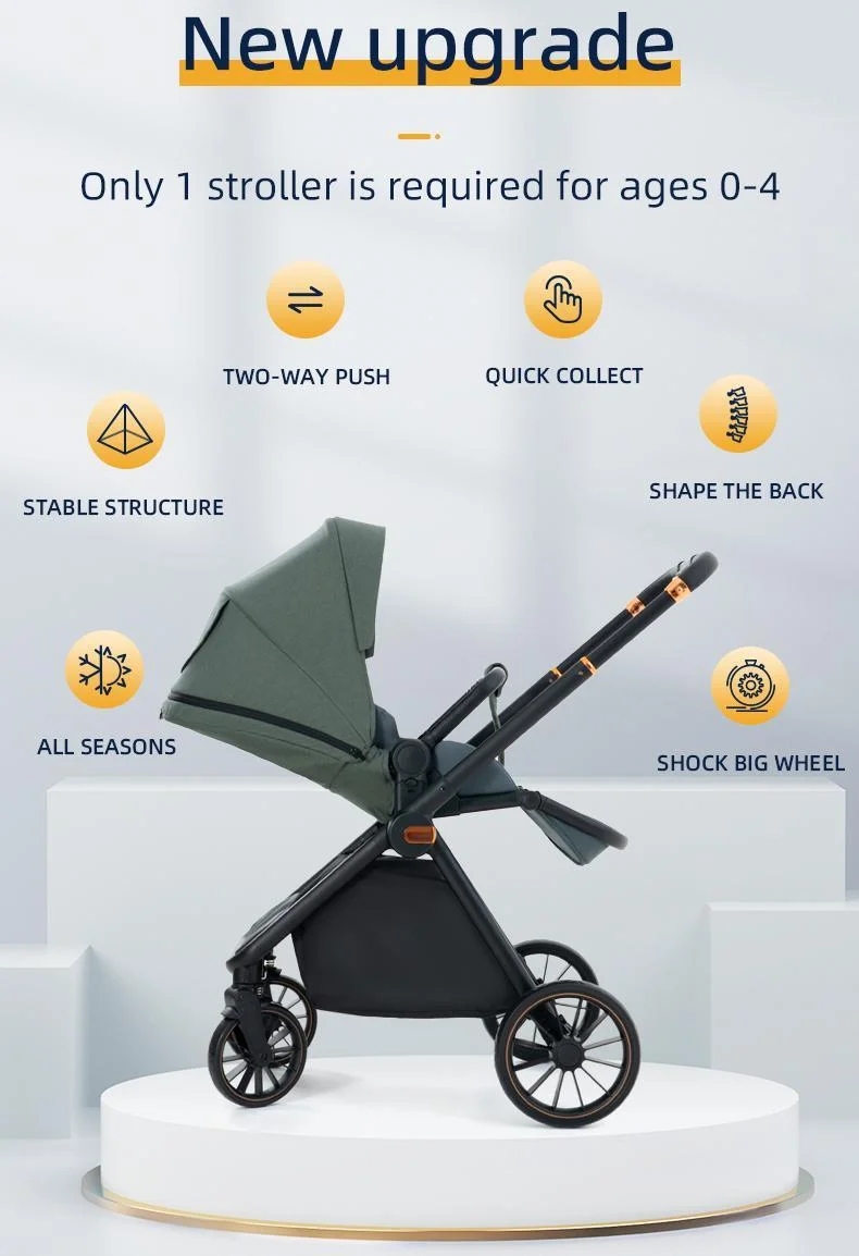 Manufacturer  Light Weight Foldable 4 Wheel Stroller For Children / Safety Baby Kids Stroller