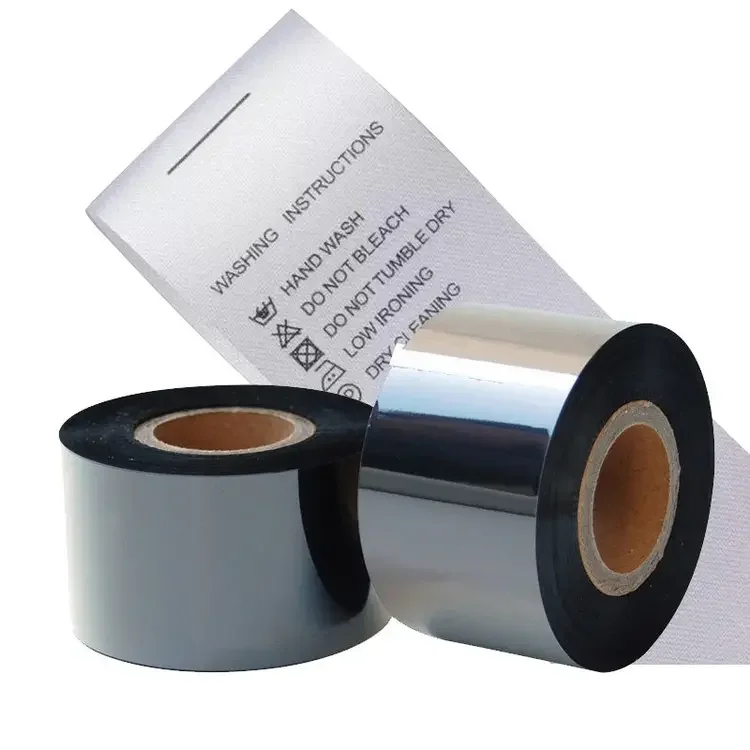 Textile ribbon  Wax Ribbon 55mm 74mm 110mm*300m Premium Wax For Brother Zebra Barcode Printers