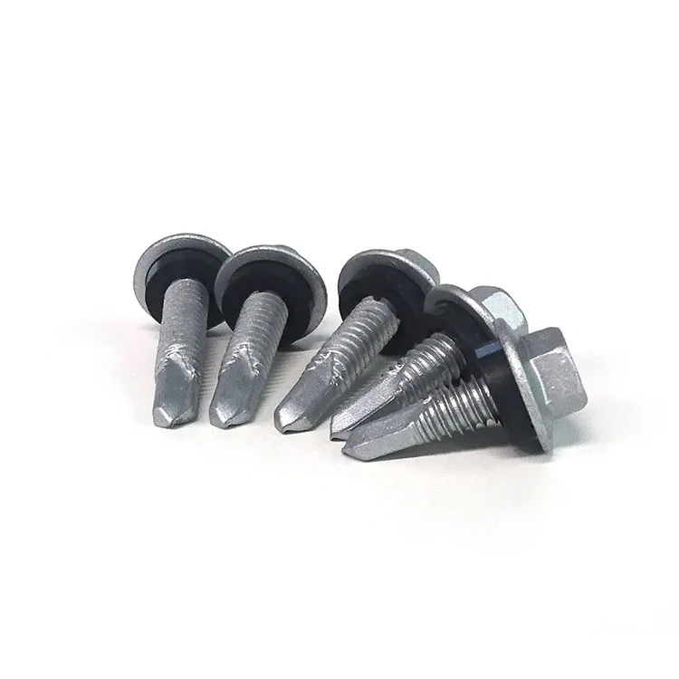 Hot sale  high strength  zinc flange hexagon Hex Washer Flange head self-drilling drilling screw