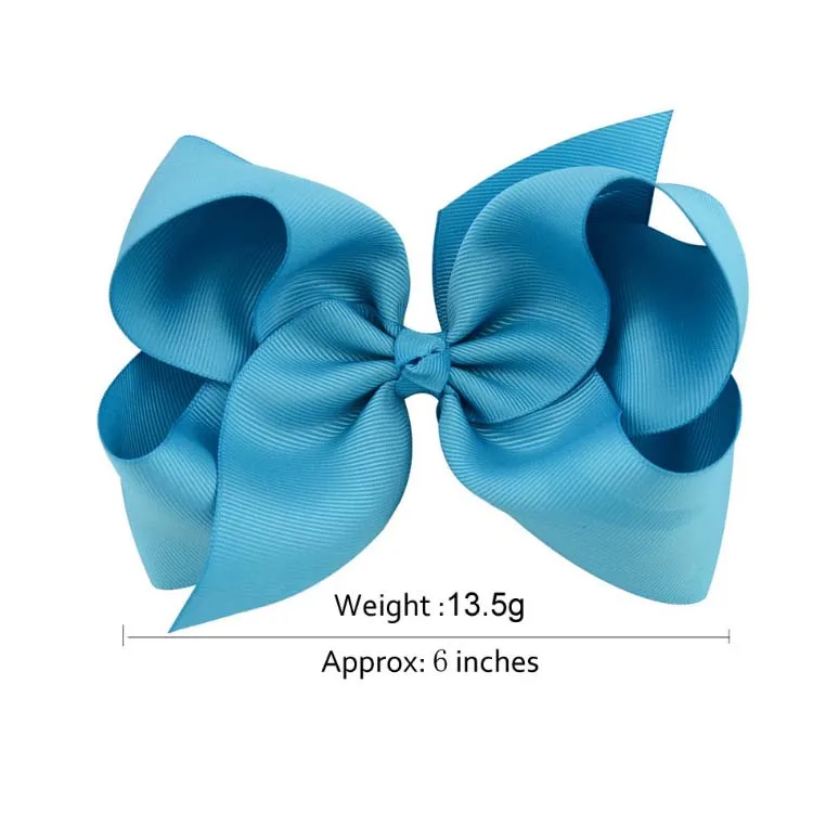 Hot selling 6 inch 40 colors ribbon hair bow for girls