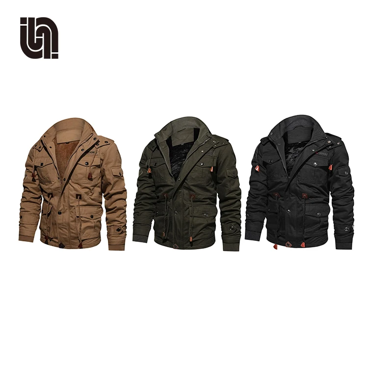 Оптовая продажа, Мужская Зимняя Толстая флисовая куртка пилота в стиле милитари