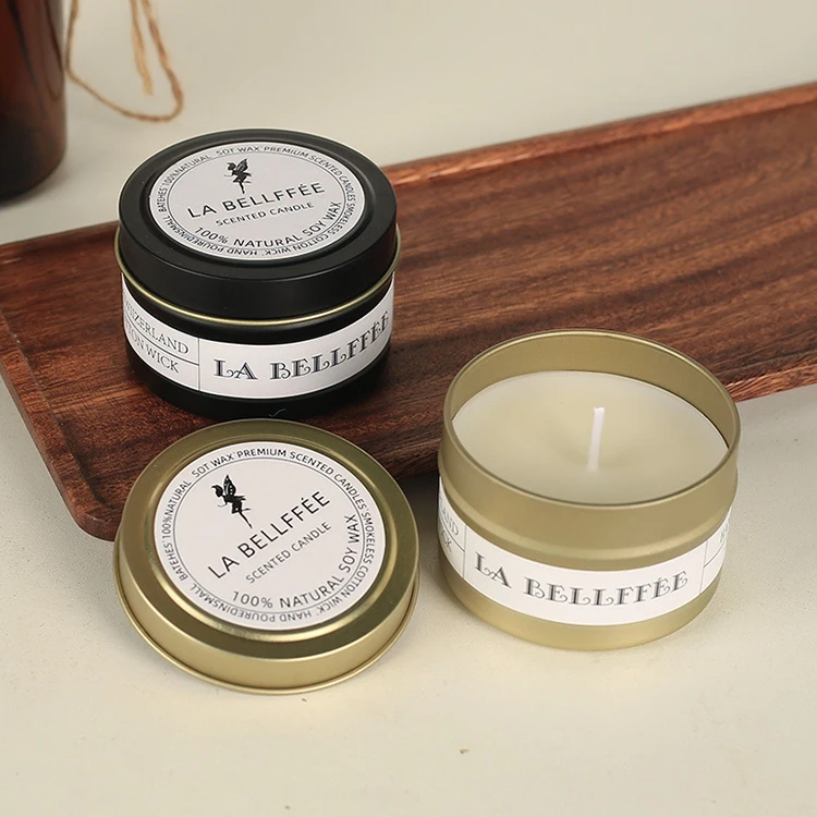 Customized Iron Jar Luxury Candles Home Fragrance Scented Soy Wax Candles with lid