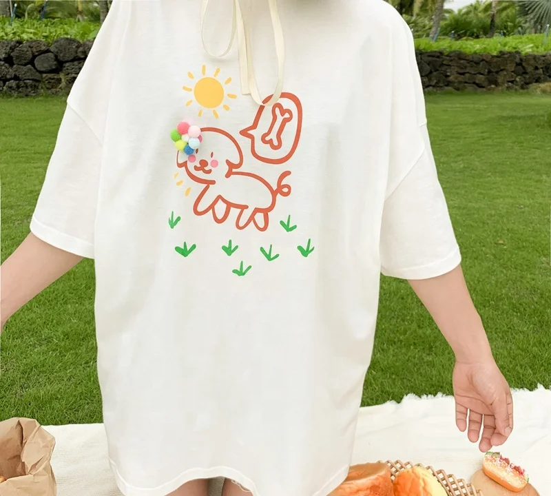 
6761/Summer new arrival parent child matching cartoon print 100% cotton wholesale t-shirt 