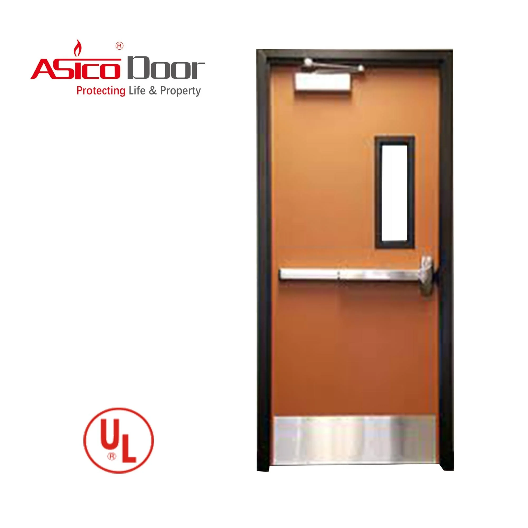 Стальная противопожарная дверь ASICO BK67 UL с