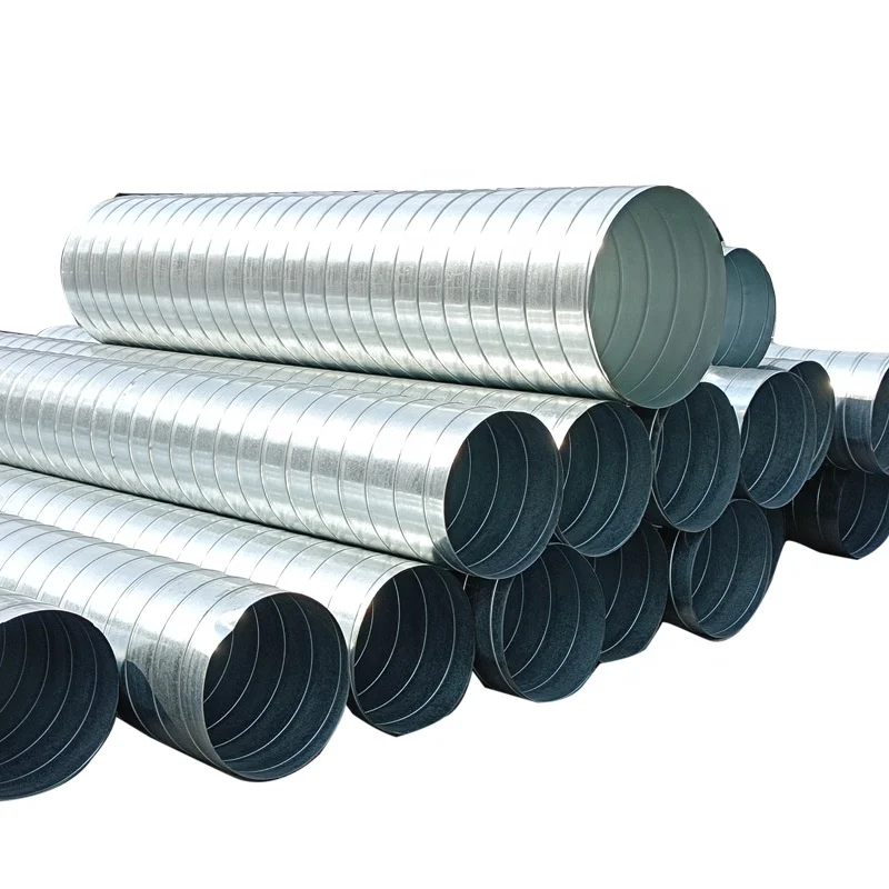 Manufacturers supply spiral air pipe galvanized white iron spiral air pipe galvanized consumer smoke exhaust pipe