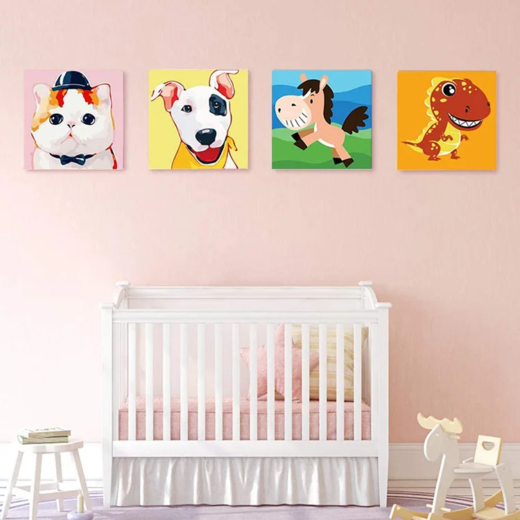 2024 New Painting By Numbers Art DIY Coloring Paintings With Numbers Kits For Children Kids 20x20 DIY Set